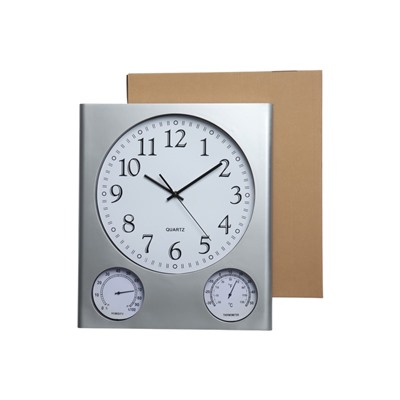 Часы настенные классические «Верность», дискретный ход, термометр, гигрометр, d=32.5 см