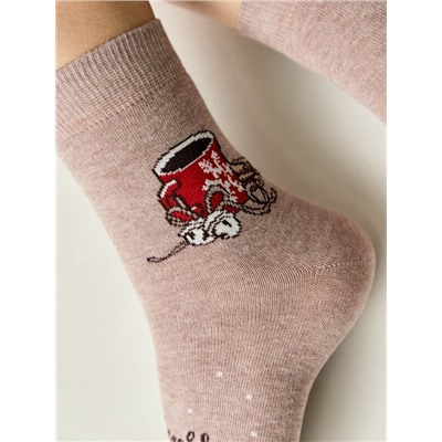 Новогодние БРЕСТСКИЕ НОСКИ ЖЕНСКИЕ 1137Е NEW YEAR