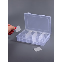Органайзер для хранения мелочей, с подвесом, 12 ячеек, 14×12×3.3 см, прозрачный