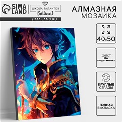 Алмазная мозаика с полным заполнением на холсте с подрамником «Самурай», 40×50 см