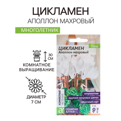 Семена комнатных цветов Цикламен "Аполлон", ц/п,  3 шт.