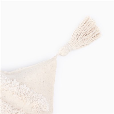 Наволочка декоративная «Этель» Бохо, 30х50 см, цвет молочный, 100% хлопок