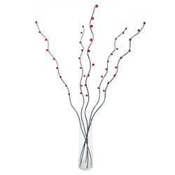 Сухоцвет набор 5 штук 150 см шарики красные / 88-2 / 140361