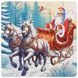 Пазл в пакете "Дед Мороз" (материал древесный)