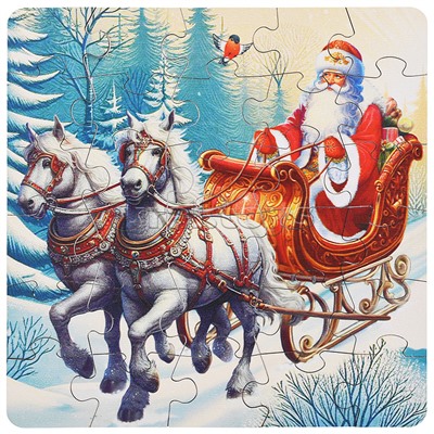 Пазл в пакете "Дед Мороз" (материал древесный)
