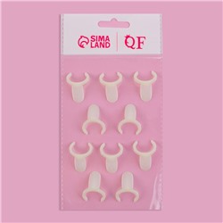 Палитра для лаков на баночку «Ноготки», d=2.1 см, 10 шт., форма мягкий квадрат, цвет слоновая кость