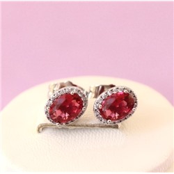 Серьги-гвоздики родий H01-7574р