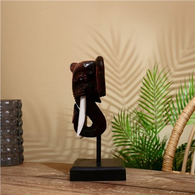 Сувенир «Голова слона», на подставке, 35 см, дерево албезия