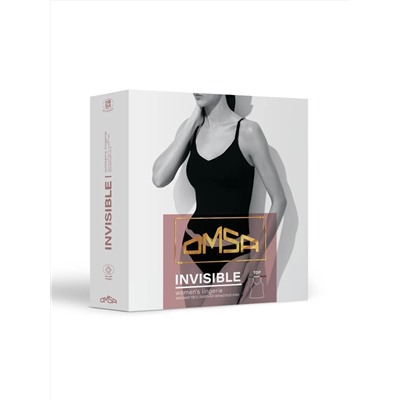 Omsa Топ 2. OmD 1211B Invisible Майка "Топ" женская (топ на тонких бретелях с вкладышами), PA