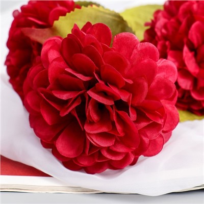 Цветы искусственные «Гибрид пиона», d=10 см, h=66 см, бордовые