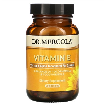Dr. Mercola, Vitamin E, 90 Capsules