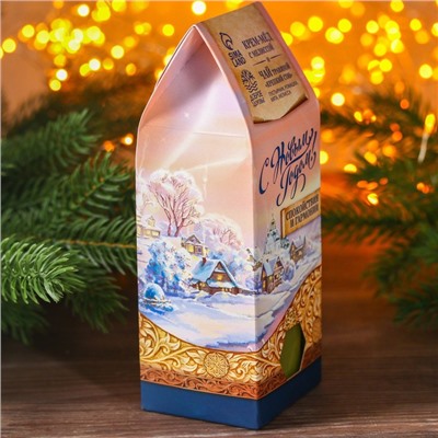 Подарочный набор новогодний «С Новым годом»: чай травяной 20 г и крем-мед 120 г