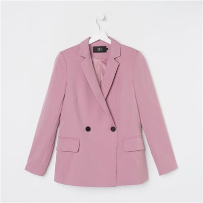 Пиджак женский двубортный MIST, размер 50, розовый