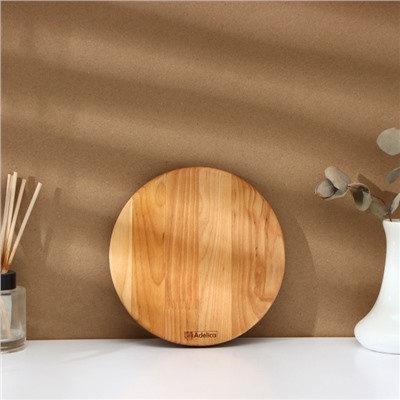 Набор деревянных разделочных досок на подставке «Фортуна», d=30, 20×1.8 см, пропитаны минеральным маслом, берёза