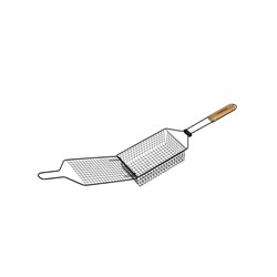 Корзина для барбекю maclay, 23×14 см, нержавеющая сталь, для мангала