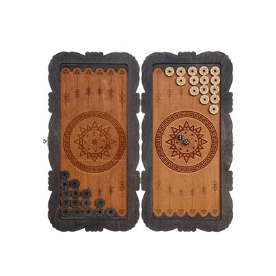 Нарды классические с гравировкой «Конь» 45×45 см, деревянные