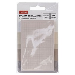Бумага для заметок с клеевым краем 65х100мм 50 л. "Squares" кремовая европодвес 090343 Хатбер