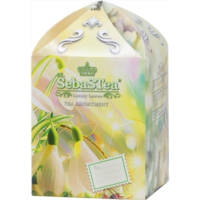 SebaSTea. 8 марта. Spring Assorted. Подснежники (на светлом) карт.упаковка, 20 пак.