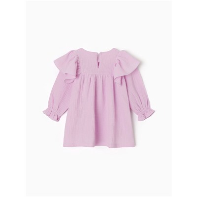Платье для девочки MINAKU: muslin clouds, рост 80-86 см, лиловое