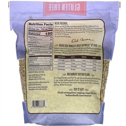 Bob's Red Mill, Овсяные хлопья быстрого приготовления, цельнозерновые, без глютена, 794 г (28 унций)