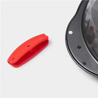 Форма для выпечки Доляна «Немецкий кекс. Забота», 28×23.5×10.5 см, с силиконовыми ручками, антипригарное покрытие, чёрная