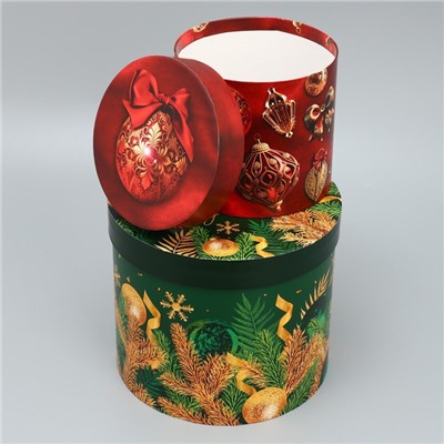 Набор подарочных коробок 5 в 1 «Классический Новый год», 13×14‒19.5×22 см