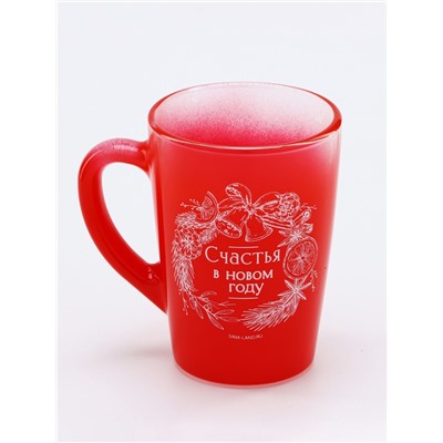 Кружка новогодняя стеклянная «Счастья в Новом году», 300 мл
