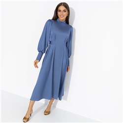 Платье струящееся, Притяжение элегантности (синий бриз)