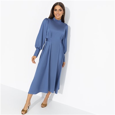 Платье струящееся, Притяжение элегантности (синий бриз)