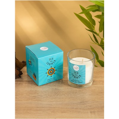 Свеча с кристаллом внутри Sea and Summer After the rain, 120 г, соевый воск, после дождя