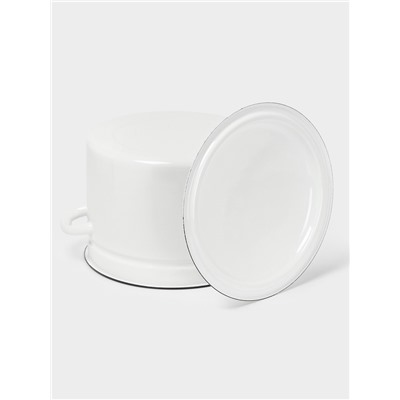 УЦЕНКА Кастрюля цил.борт. 9 л белая (без декора)