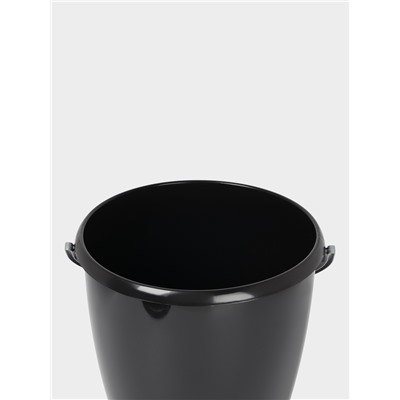 Ведро с крышкой «Удачное», 10 л, пластик, чёрное