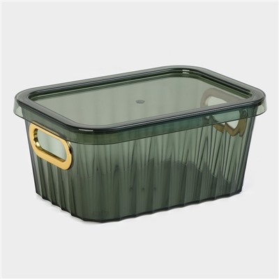Контейнер для хранения с крышкой «Грани», 18×13×8 см, МИКС