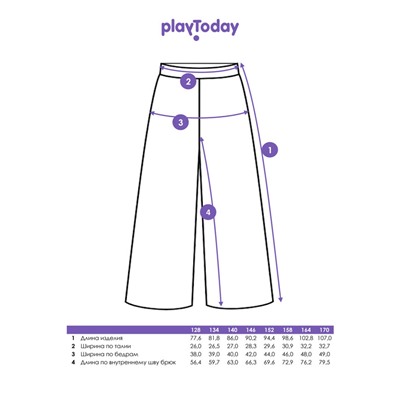 Брюки трикотажные для девочек