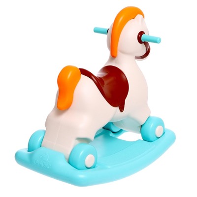 Каталка-качалка «Пони», сафари, бирюзовая