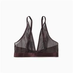 Бюстгальтер женский, цвет шоколадно-коричневый, размер 75B