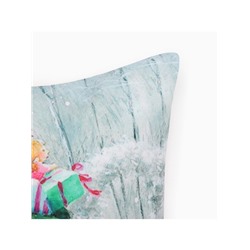 Наволочка декоративная новогодняя «Этель. Дед Мороз» 40×40 см, велюр