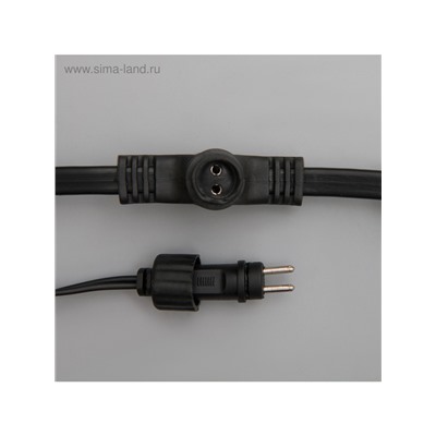 Гирлянда «Занавес» 2×6 м, IP44, УМС, тёмная нить, 1440 LED, свечение синее, 220 В