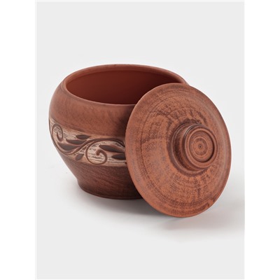 Горшочек для запекания «Ангоб», 700 мл, красная глина