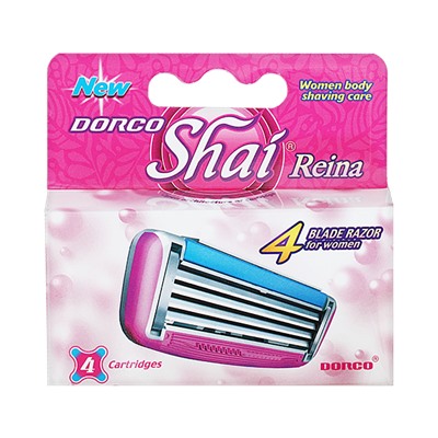 Станок для бритья для ЖЕНЩИН DORCO EVE-4/SHAI REINA (+ 6 кассет), система с 4 лезвиями, FRA2000pr ВЫГОДА 15%