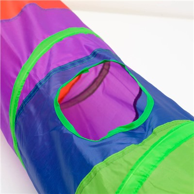 Туннель для кошек с игрушкой, 120×25 см, разноцветный