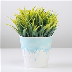 Кашпо для цветов «Текстура», 800 мл, d=12 см, h=11 см, пластиковое