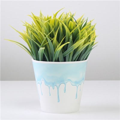 Кашпо для цветов «Текстура», 800 мл, d=12 см, h=11 см, пластиковое