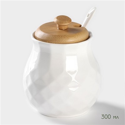 УЦЕНКА Набор для специй на дерев подставке 3 пред «Bella Tenero» солонка, перечница, сахарница