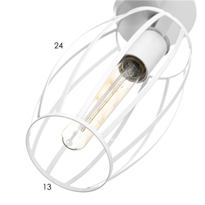 Спот «Овал» Е27 40 Вт белый 14×23 см