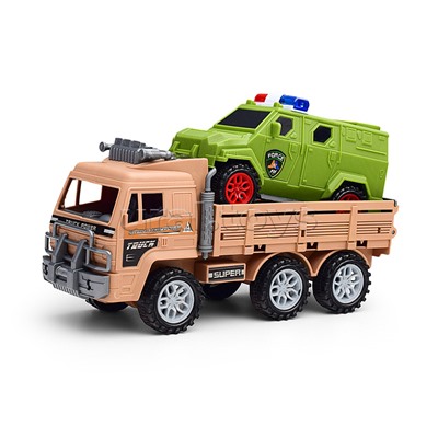 Автовоз "Военный" с броневиком, в пакете