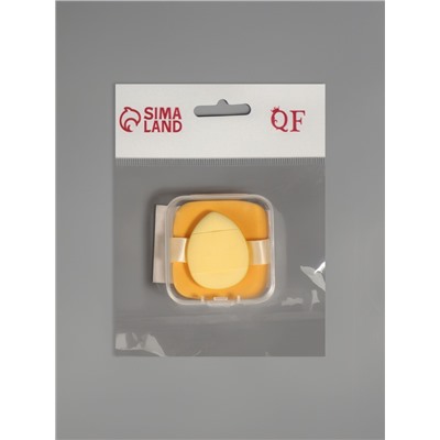 Спонжи для макияжа, в футляре, 2 шт., жёлтые