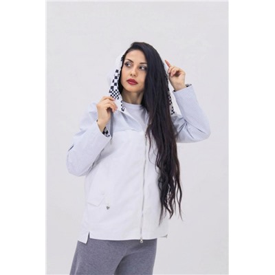 Ветровка на подкладе арт.2363 Ультра лайт Премиум (Белый_серый)