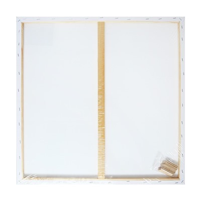 Холст на подрамнике, хлопок 100%, 1.6×60×60 см, акриловый грунт, мелкозернистый, 280 г/м²