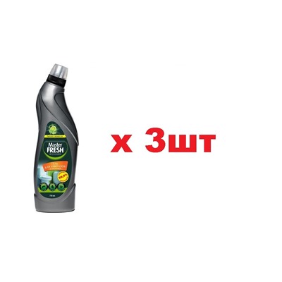 Master FRESH Гель для унитазов и сантехники 750мл 3шт